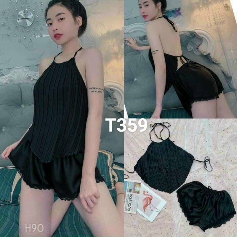 set bộ phi bóng cổ yếm ngắn mặt nhà siêu hấp dẫn T359