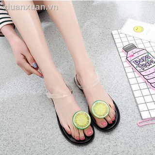 Giày Sandal Nhựa Xỏ Ngón Họa Tiết Trái Cây Đáng Yêu Dành Cho Nữ