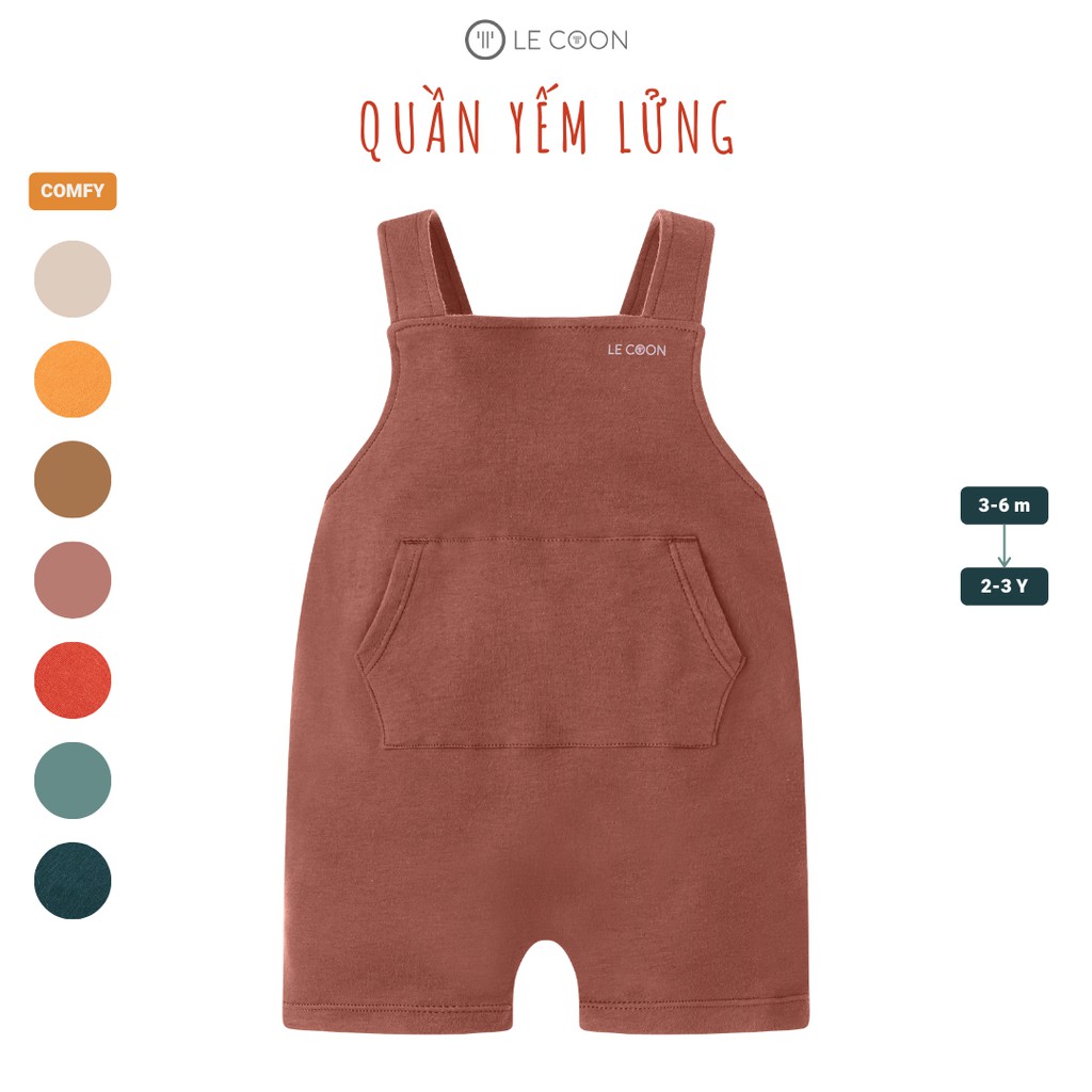 LE COON | Quần Yếm Lửng | COMFY | 3 tháng-3 tuổi