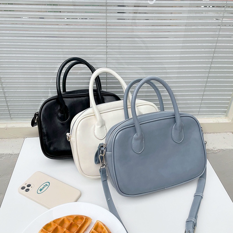Túi Đeo Chéo Một Bên Vai Bằng Sáp Dầu Nhỏ Phong Cách Hàn Quốc Thời Trang Xuân Hè Hàng Mới Dành Cho Bạn Nữ 2021