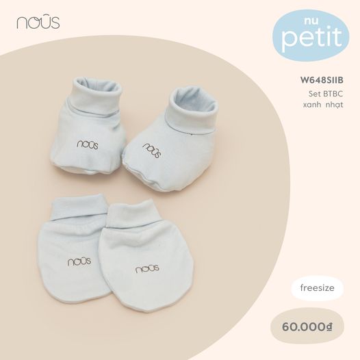 Set bao tay bao chân Nous Petit bo FS - Monnie Kids