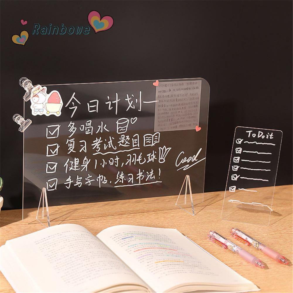 Bảng trong suốt bằng acrylic có thể xóa được/ Bút viết ghi chú tiện dụng
