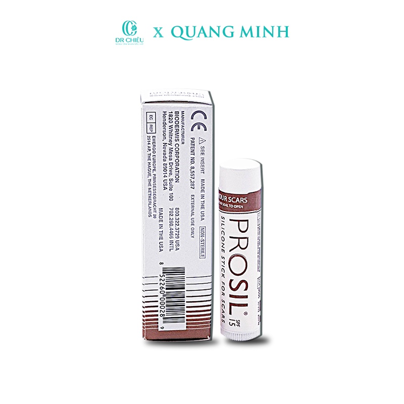 Kem sẹo ProSil 100% Silicon Gel 4,25g USA/SPF15+ Giảm thâm sẹo Biodermis Dạng Thỏi Tiện Lợi