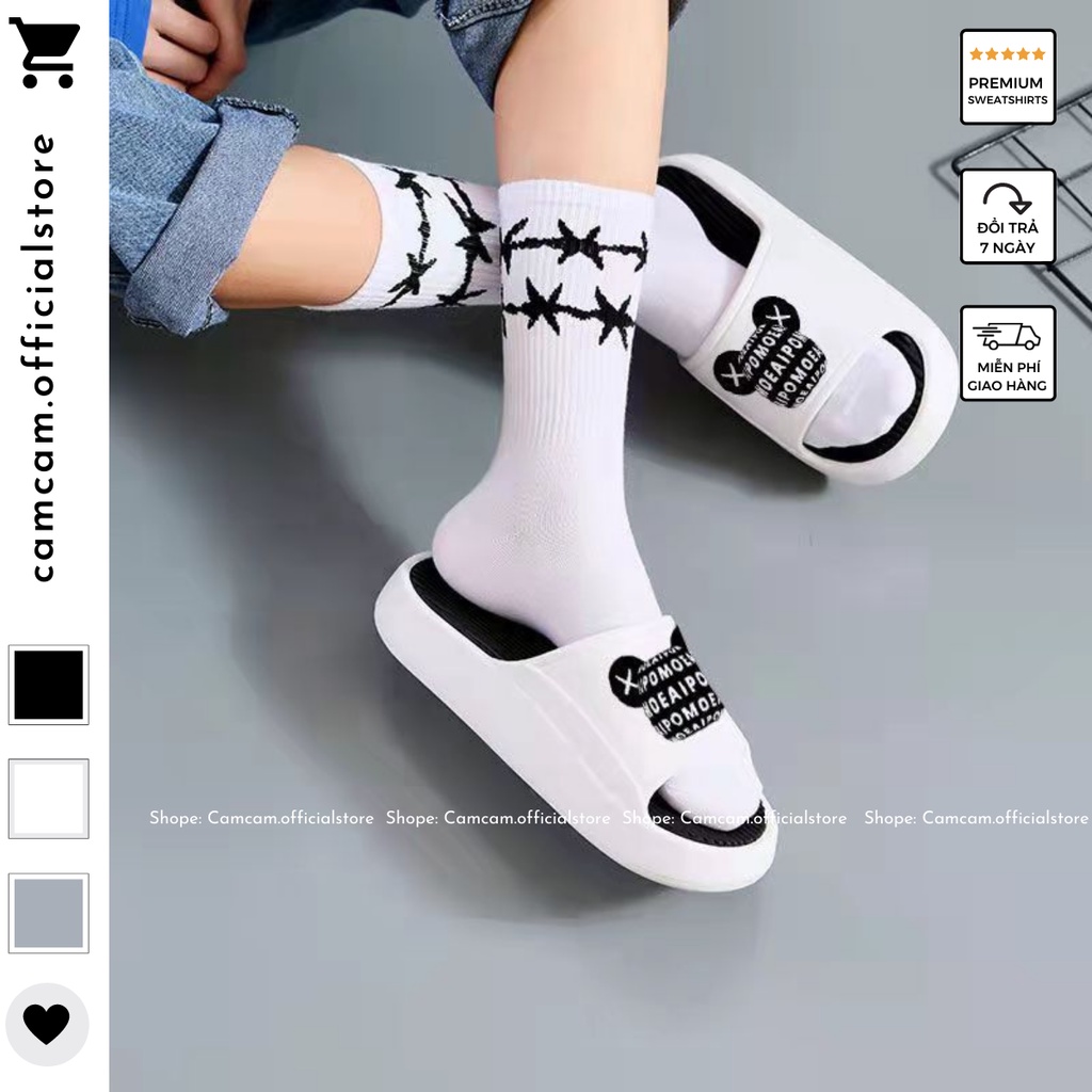 Dép Nam Nữ Độn Đế 5cm - Đế Sọc Hottrend M3