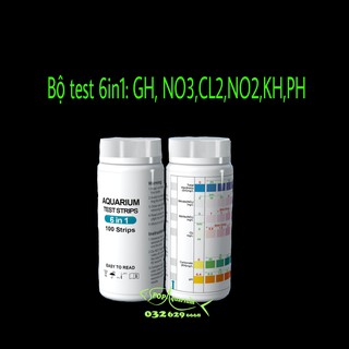 Hộp test 6in1 gh, no3, cl2,no2, kh,ph