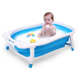 Chậu tắm cho trẻ em chất liệu nhựa cao cấp, thiết kế gấp gọn tiết kiệm không gian nhà tắm