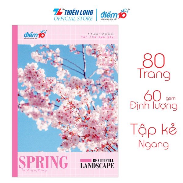 Tập học sinh 80 trang Điểm 10 NB-082 hình ngẫu nhiên