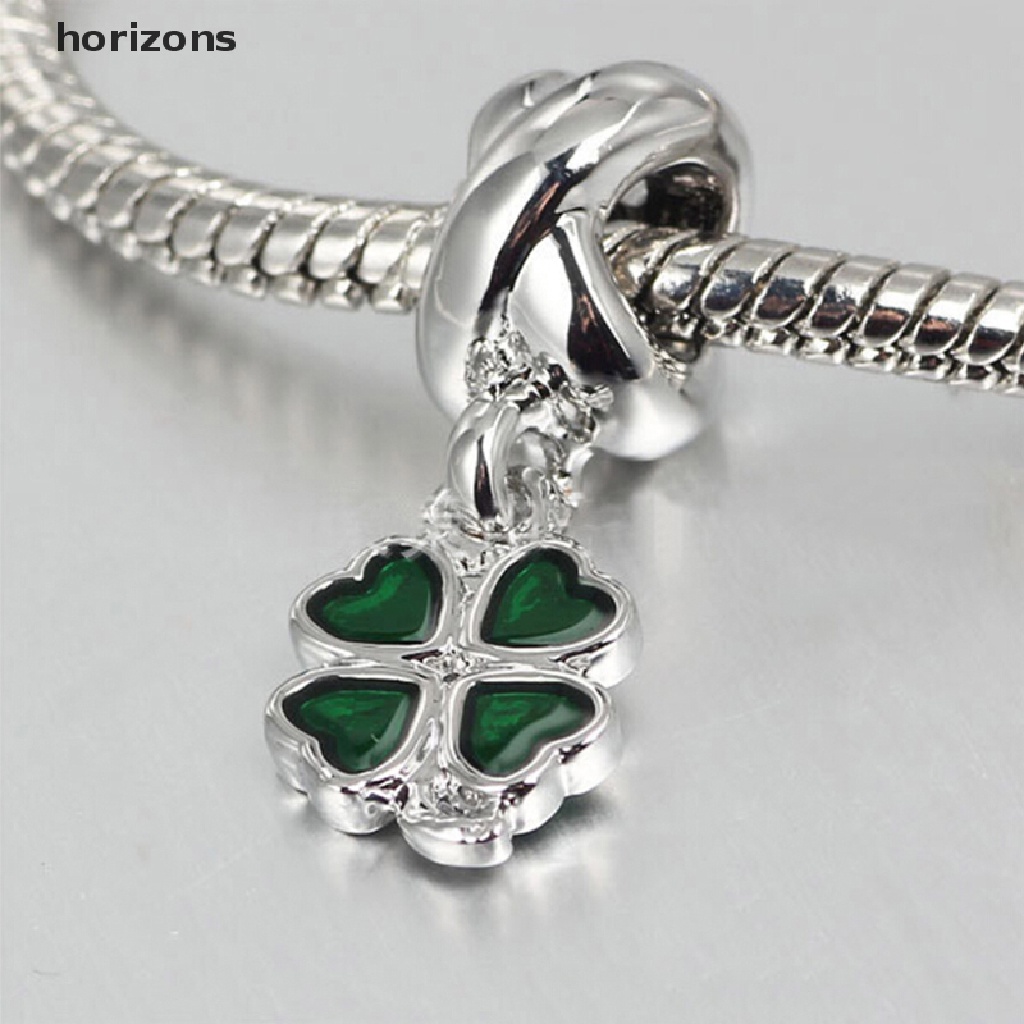 1 Hạt Charm Cỏ May Mắn Làm Vòng Tay / Vòng cổ Phong Cách Châu Âu