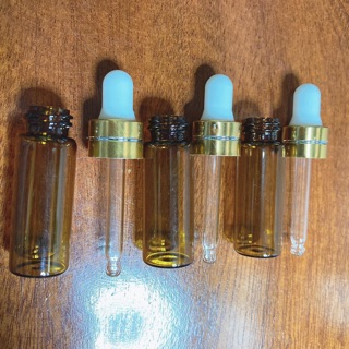 10 Lọ chiết bóp serum 5ml màu nâu - loại nhỏ