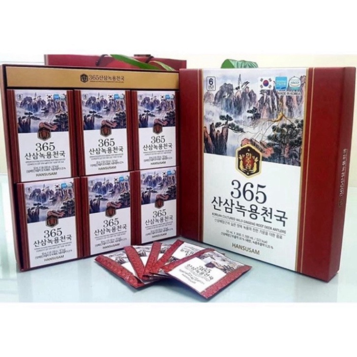 NƯỚC HỒNG SÂM NHUNG HƯƠU 365, Hộp 30 Gói [ Hàng Mới Về ]