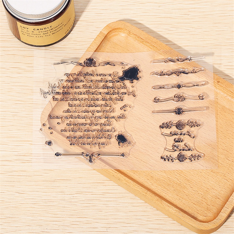 Con Dấu Silicone Trong Suốt In Chữ Love Poems Trang Trí Sổ Lưu Niệm Diy