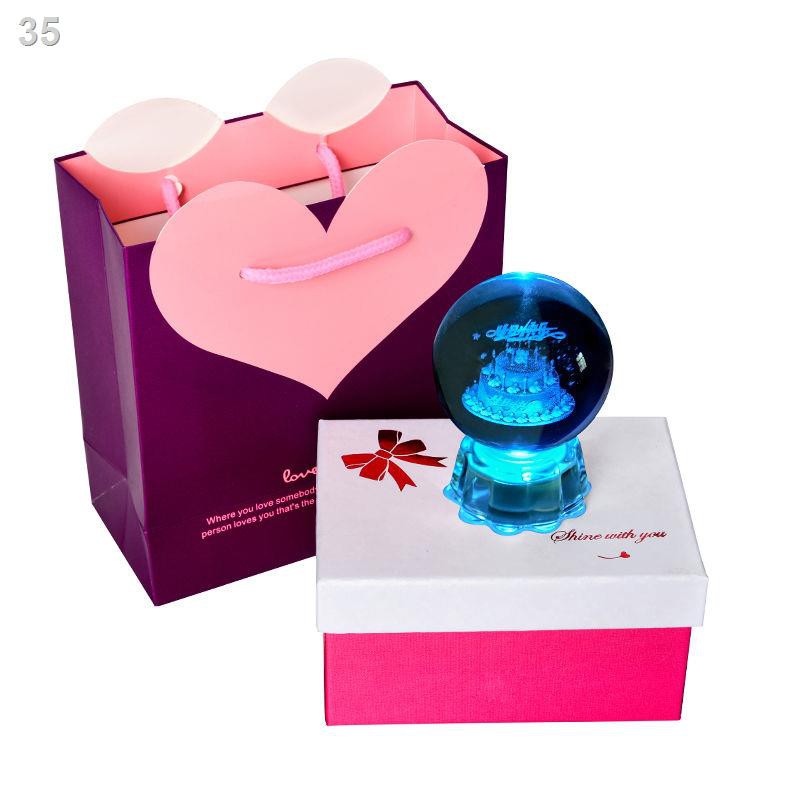Ichiếu sáng quả cầu pha lê cặp đôi quà tặng sinh nhật bạn gái nhân mùa tốt nghiệp trai vợ ý nghĩa