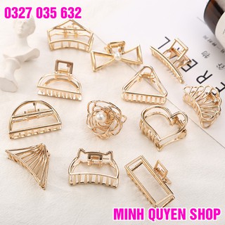 Kẹp bấu tóc kim loại vàng thời trang hàn quốc cho nữ