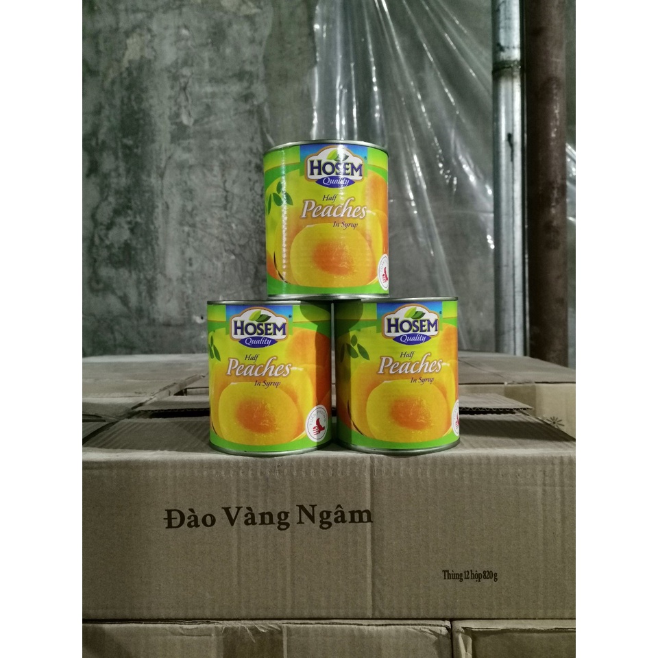 Đào miếng 820g ,1 thùng 12 lon