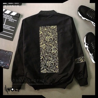 Áo khoác Bomber phối Gấm đậm chất cổ truyền - hiện đại (thiết kế Unisex) (BWTM19)