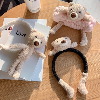 Băng Đô Cài Tóc Ba Chiều Hình Gấu Dễ Thương Phong Cách Hàn Quốc Cho Nữ