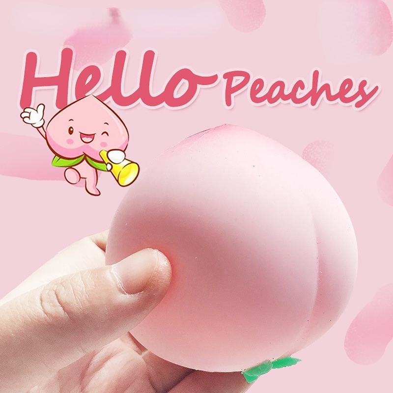 Squishy Lớn JUMBO | Đồ Chơi Mềm Dẻo Giảm Stress Hình Dáng Quả Đào Xinh Xắn