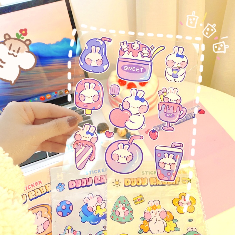 Sticker Hoạt Hình Chống Thấm Nước Xinh Xắn Trang Trí Sổ Tay