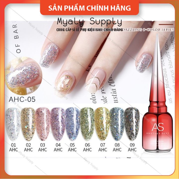 Set Sơn AS Nhũ Chai Đỏ Nắp Nhọn 9 Chai Cao Cấp AHC