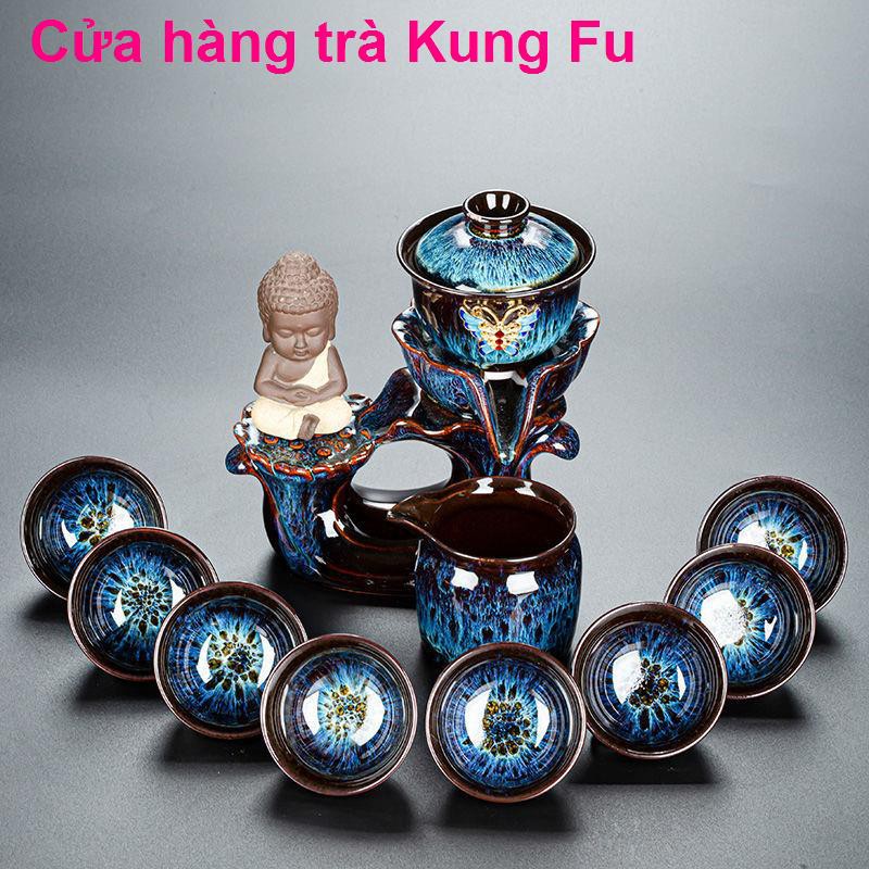 Bộ ấm trà tự động Lazy Phòng khách đơn giản gốm sứ hiện đại Kung Fu