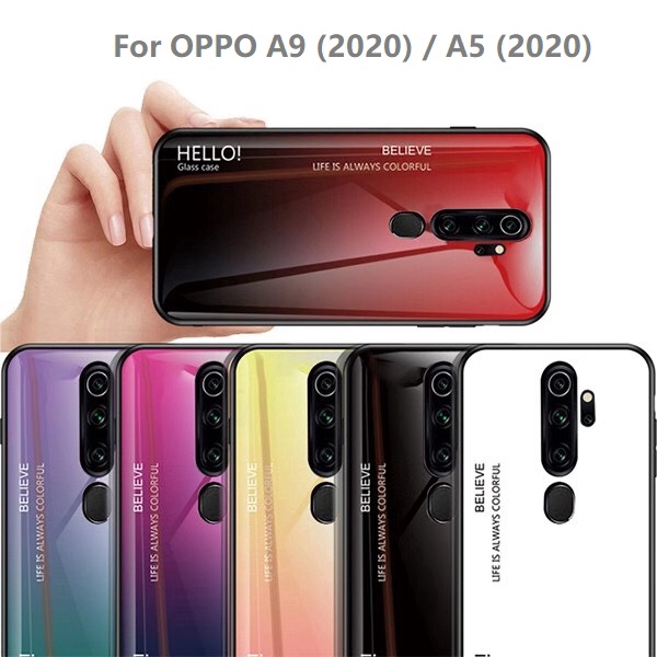 Ốp điện thoại kính cường lực sang trọng cho OPPO A9 2020 A5 2020 F11 F11 pro
