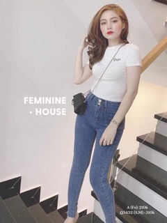 QUẦN JEAN NỮ TÚI VUÔNG 2 CÚC