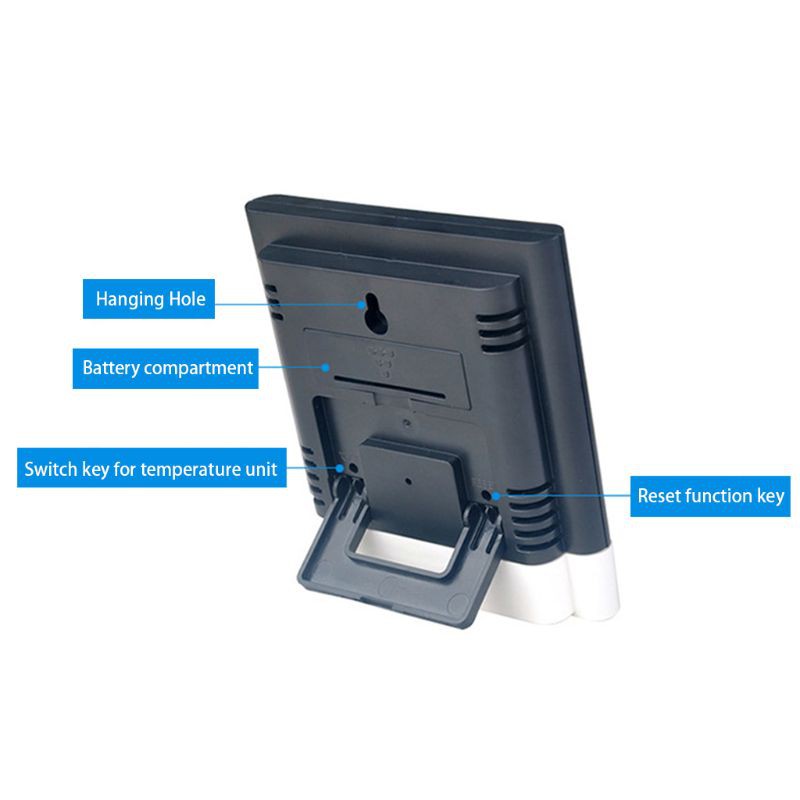 Đồng Hồ Báo Thức Điện Tử Đo Nhiệt Độ Và Độ Ẩm