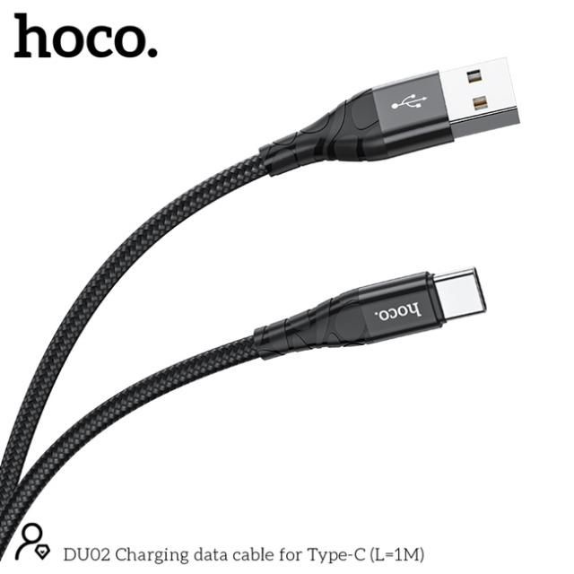 Dây Sạc Iphone Dây Dù Chống Đứt Sạc Nhanh Iphone Hoco DU02 Dòng 2.4A Iphone/Android 1M/2M Iphone/Micro/Type C - BH12T