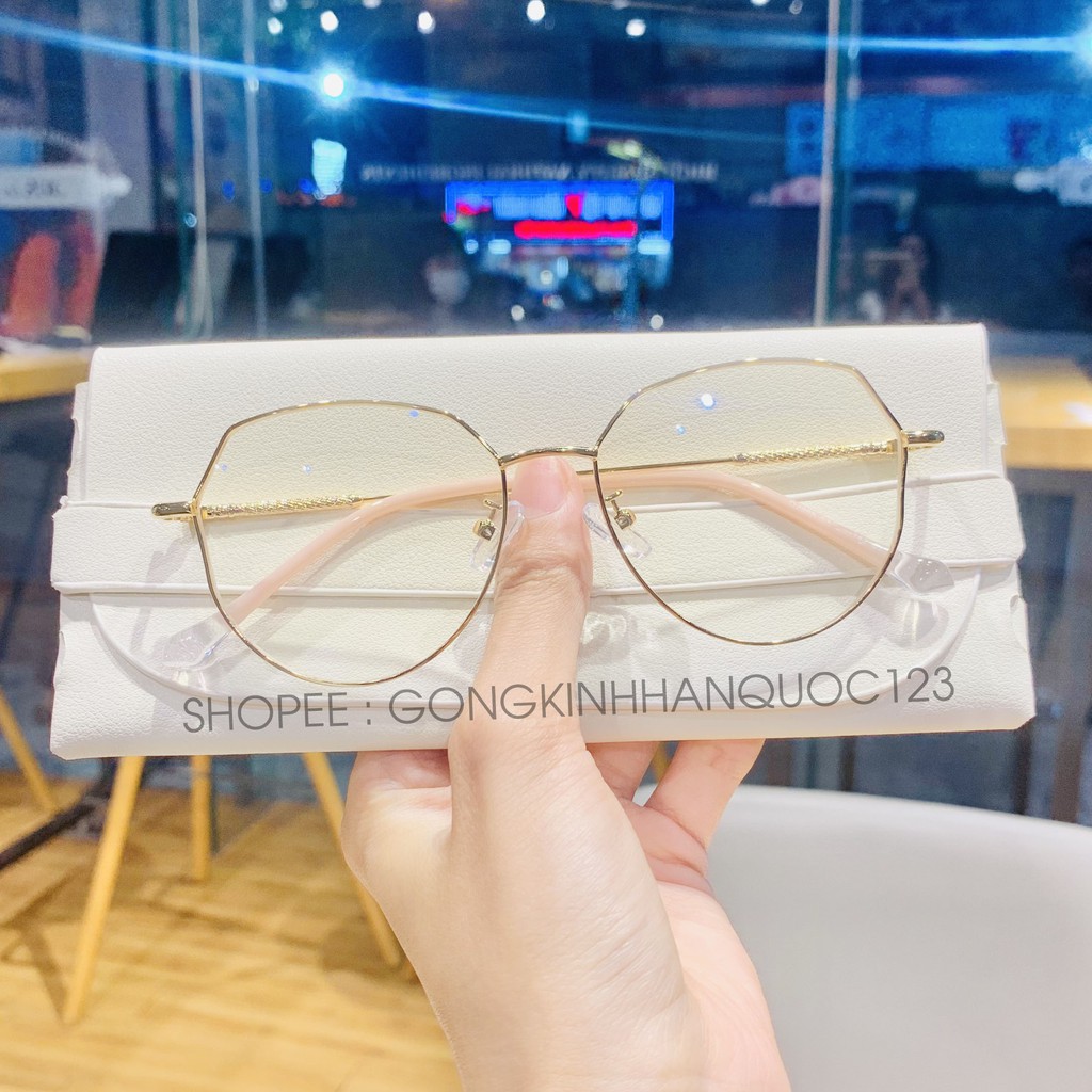 Gọng kính cận nữ, chất liệu kim loại mảnh góc cạnh 2668 Fiveminutes nhiều màu dễ đeo
