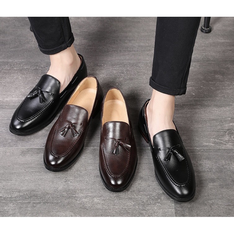Giá Siêu Rẻ-Giầy Lười Nam Da Bò Cao Cấp-Bảo Hành 12 Tháng