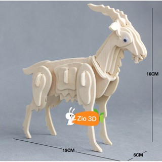 Đồ Chơi Lắp Ráp Gỗ 3D Mô Hình Con Dê