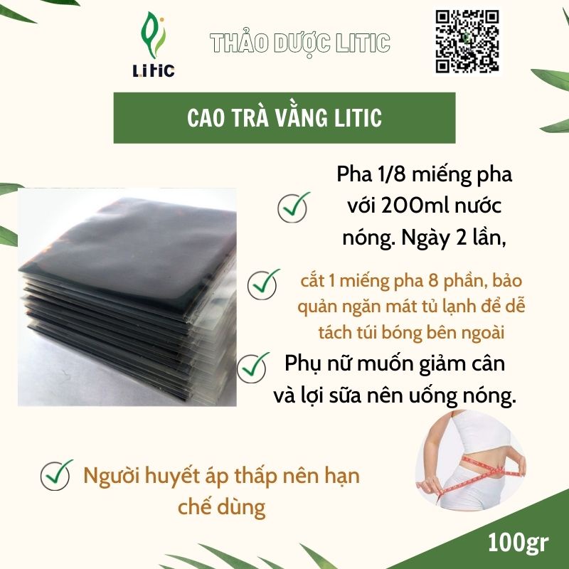 [Mã LT50 giảm 50k đơn 250k] [SIÊU LỢI SỮA] 1 Miếng Cao chè vằng sẻ LITIC hàng chuẩn loại 1