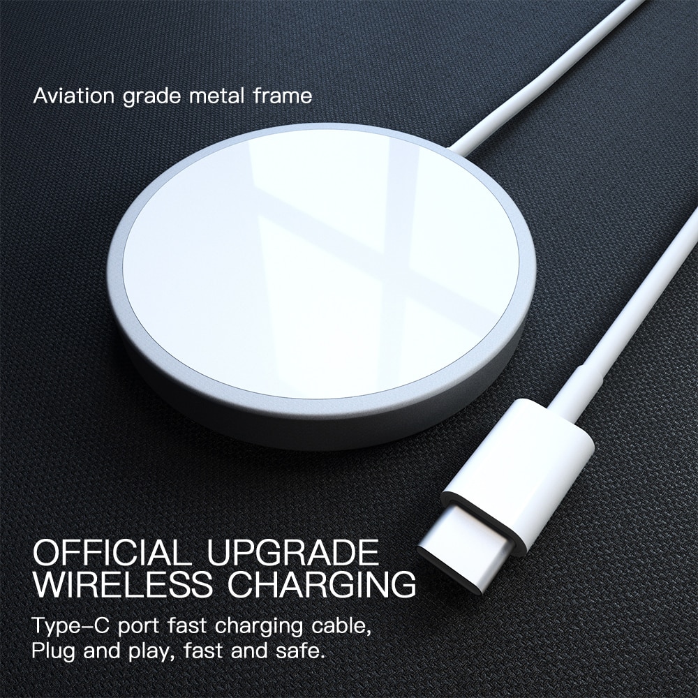 15W Magnetic Wireless Charger For iPhone12 pro Portable Magsafe Fast PD Charger Wireless Charging Pad Cable For iphone 12 Pro Max mini