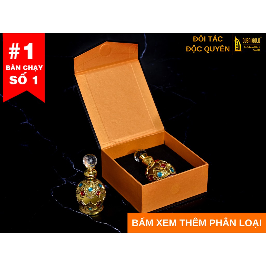 [TẶNG KÈM VIAL THỬ MÙI] Tinh dầu nước hoa Dubai Gold dạng lăn 5ml và 15ml, dạng chấm 17ml