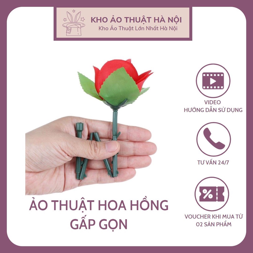 Bông Hồng Gấp Gọn Ảo Thuật,Tay Không Biến Ra Hoa,Đạo Cụ Biểu Diễn Sân Khấu,Đồ Chơi Kỹ Năng,Sáng Tạo,Thông Minh Cho Bé