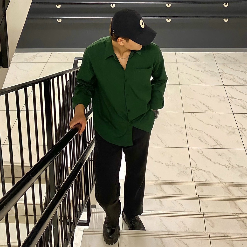 Sơ mi xanh hot hit siêu chất