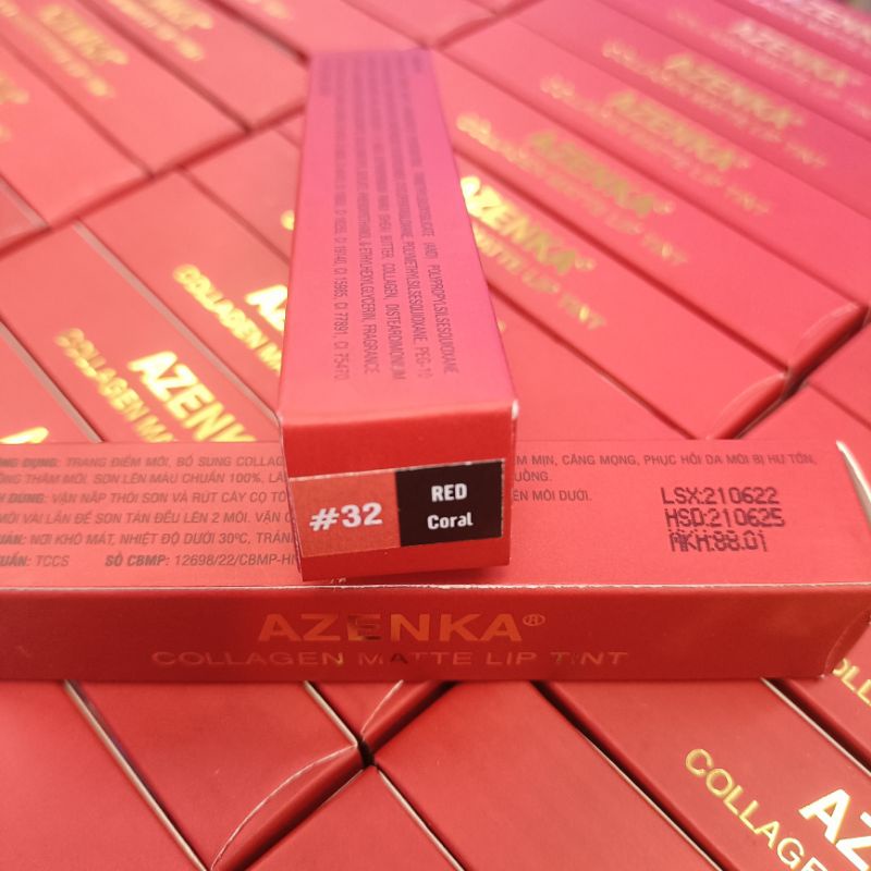 Son kem lì AZENKA Collagen Matte Lip Tin