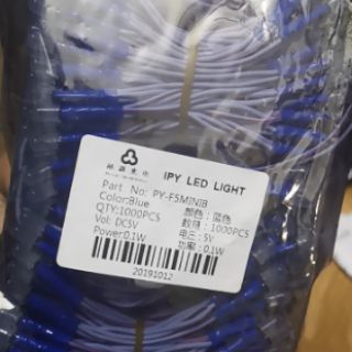Led ruồi 5mm điện 5V -12V dây đồng (100b/bó)