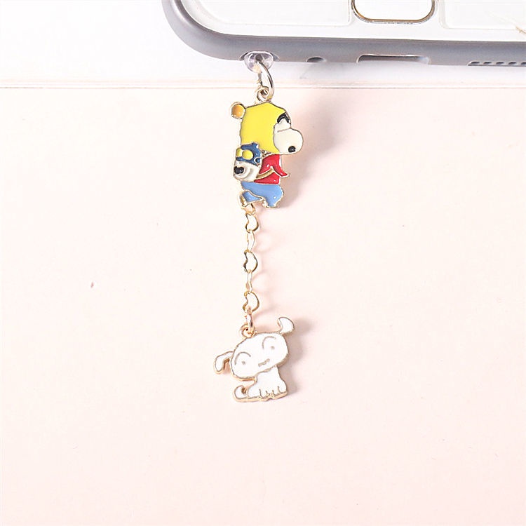 Ba Lô Mini Hình Cậu Bé Bút Chì Shin-Chan Dễ Thương Chống Bụi Trang Trí Cổng Sạc Tai Nghe Điện Thoại Thông Dụng Co