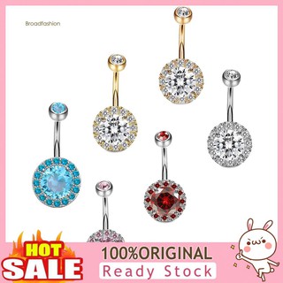 Khuyên rốn đính đá hình tròn xinh xắn