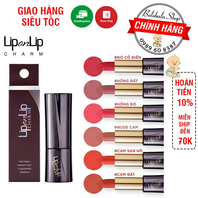 Son lì Collagen siêu mịn Lip On Lip Charm 4g