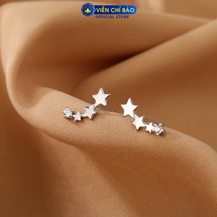 Bông tai bạc nữ Viễn Chí Bảo hình Sao băng chất liệu bạc 925 thời trang phụ kiện trang sức nữ B400176