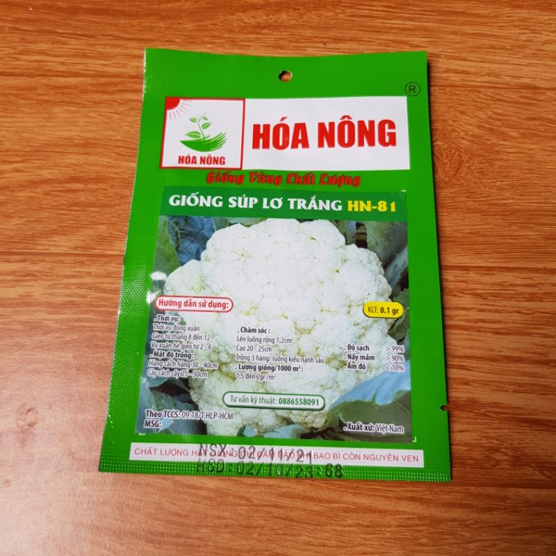 Hạt Giống rau cải chíp, bắp nếp nù, cải rổ, cải ăn non, súp lơ trắng, bí ngồi, cà chua bi, cà pháo_Hóa nông - Nhà Vừng