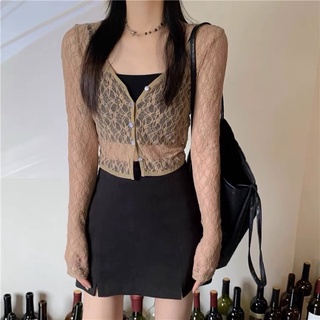 ÁO CARDIGAN REN MỎNG CO GIÃN