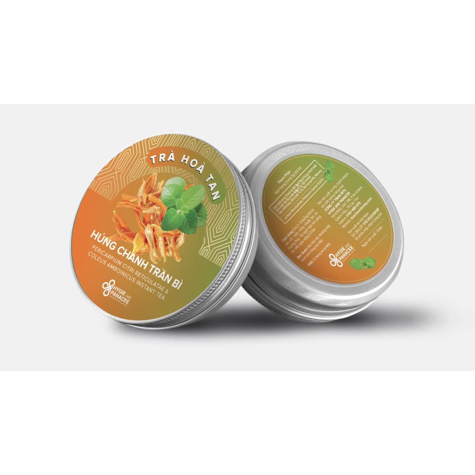 Trà Hòa Tan Húng Chanh Trần Bì Hygie & Panacee Giảm Ho Thanh Giọng Tăng Đề Kháng