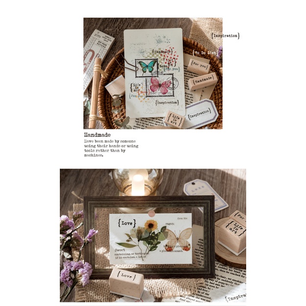 Con Dấu Gỗ Khắc Chữ Tiếng Anh Phong Cách Vintage