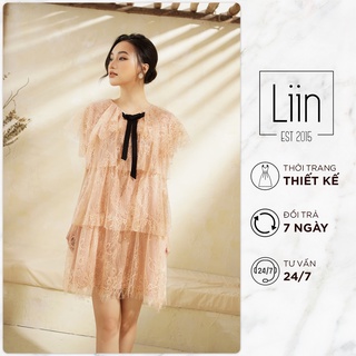 Liin- Váy Ren Cao Cấp Sweet Lace Dress Thiết Kế Xòe Tầng Nữ Tính, Tôn Da V00892