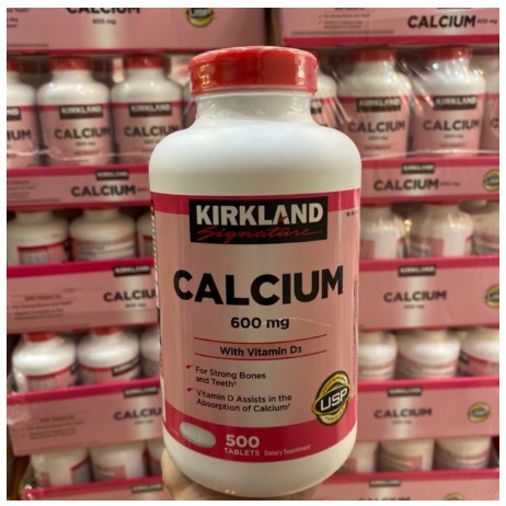 Viên uống bổ sung Canxi Kirkland Calcium 600mg Vitamin D3 500viên