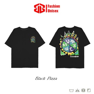 ÁO THUN TAY LỞ PIZZA - Cotton 65% Form Rộng Unisex Nam Nữ đều mặt Đẹp - BB REAL