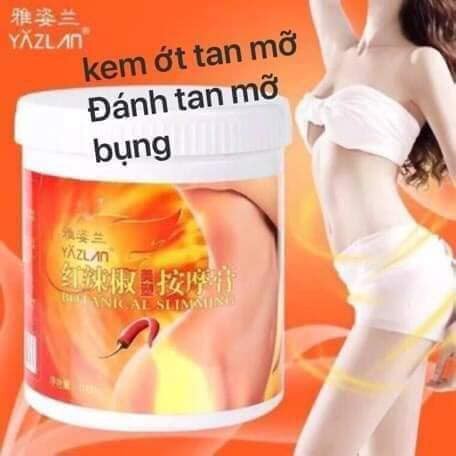 Kem tan mỡ ớt, kem đánh bụng giảm béo. Hũ to 1kg Giảm Béo An Toàn